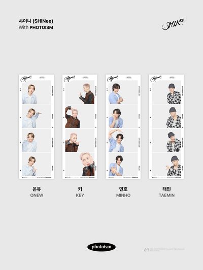 (6/5 18:00前下單 可6/9寄出）SHINee Atmos photoism 人生四格卡 代印 1組兩張
