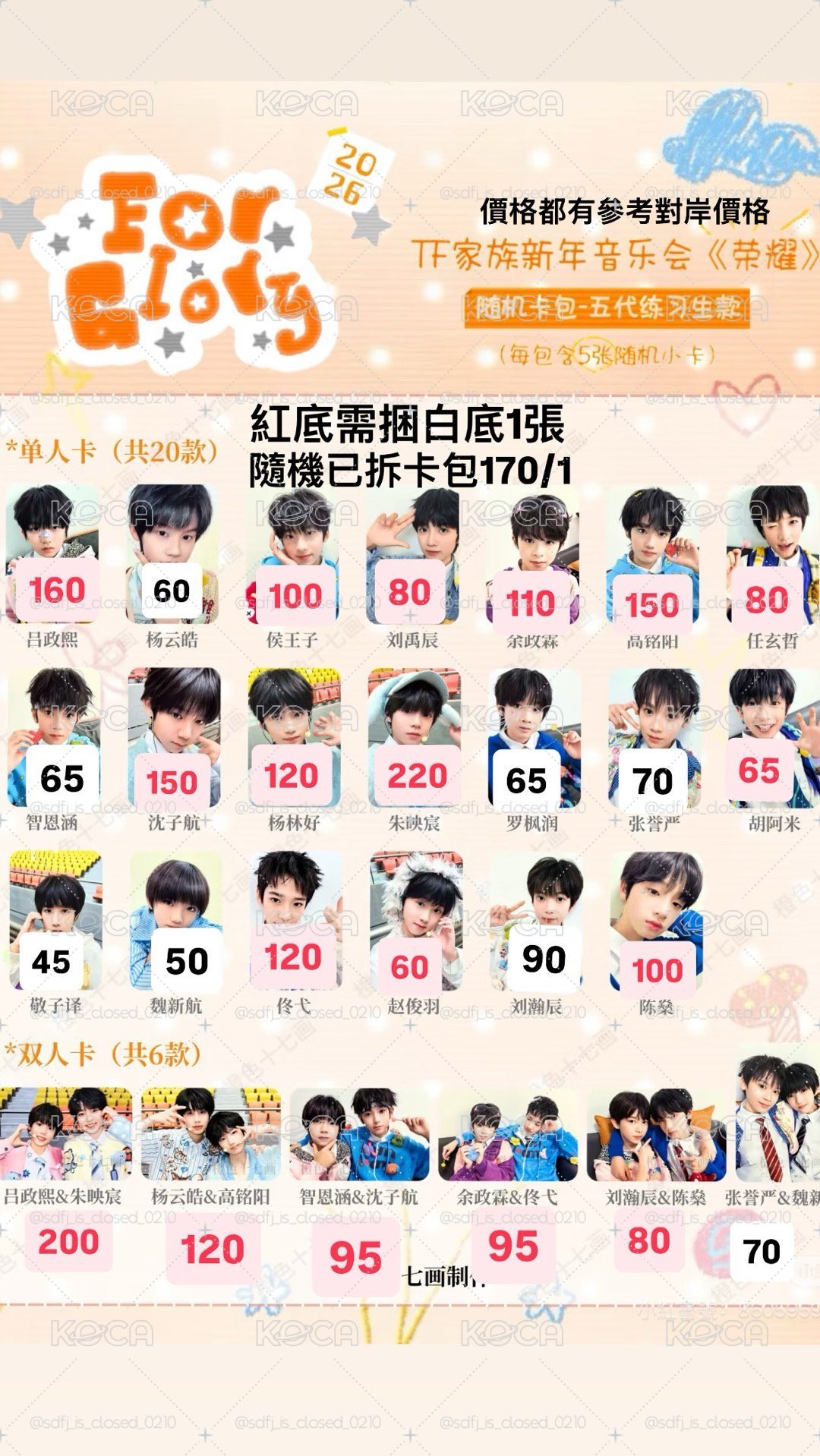 TF家族五代小卡 榮耀卡包