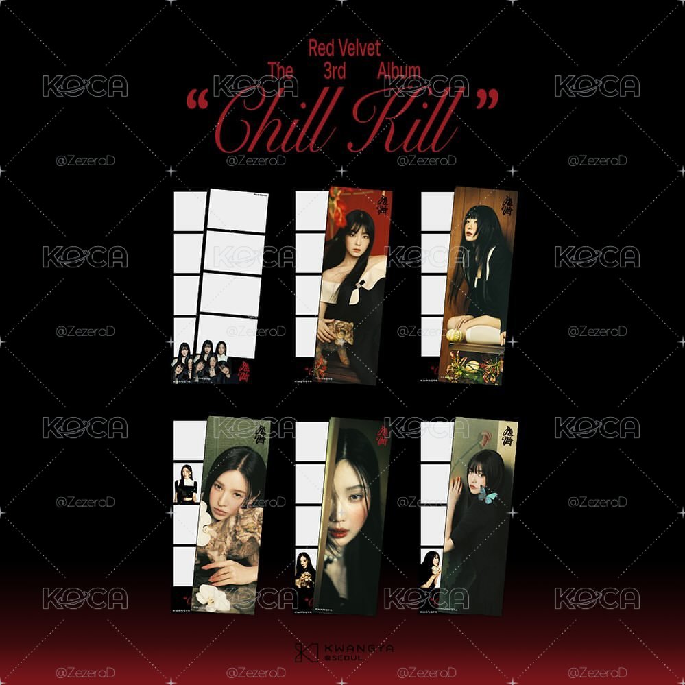 RedVelvet Chill Kill SM曠野官方 人生四格卡 代印 1組兩張