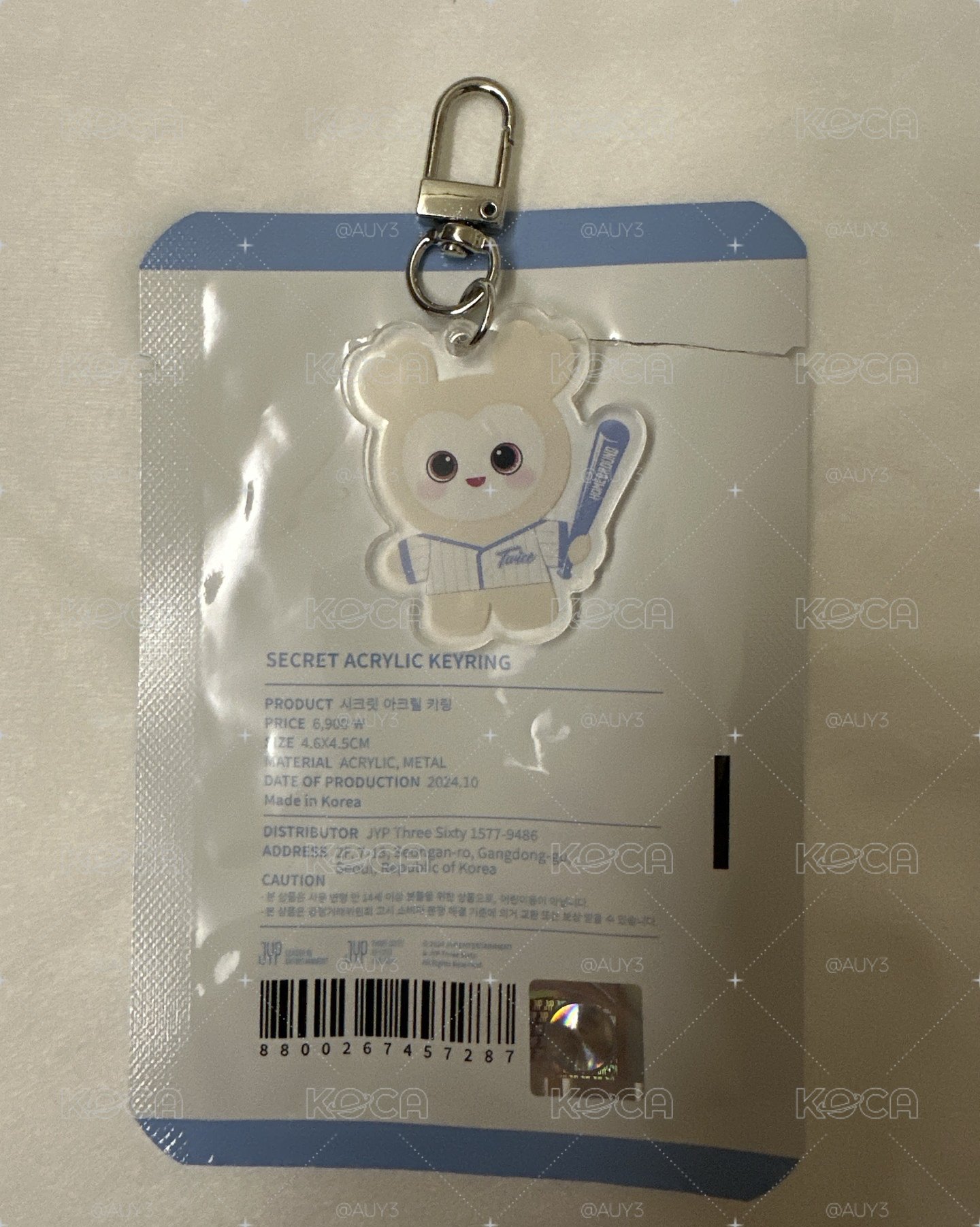 九週年棒球娃吊飾 多賢