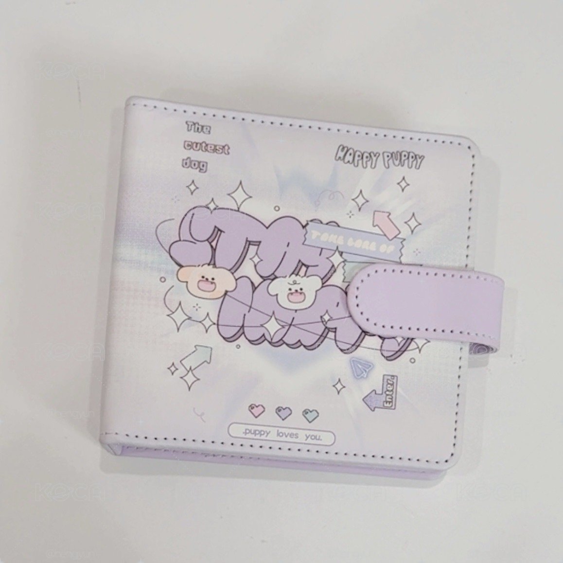 ［🉑當綁物］紫色小狗💜🐶 一宮格卡冊（含內頁*20、擋板*2，可再自行添加）