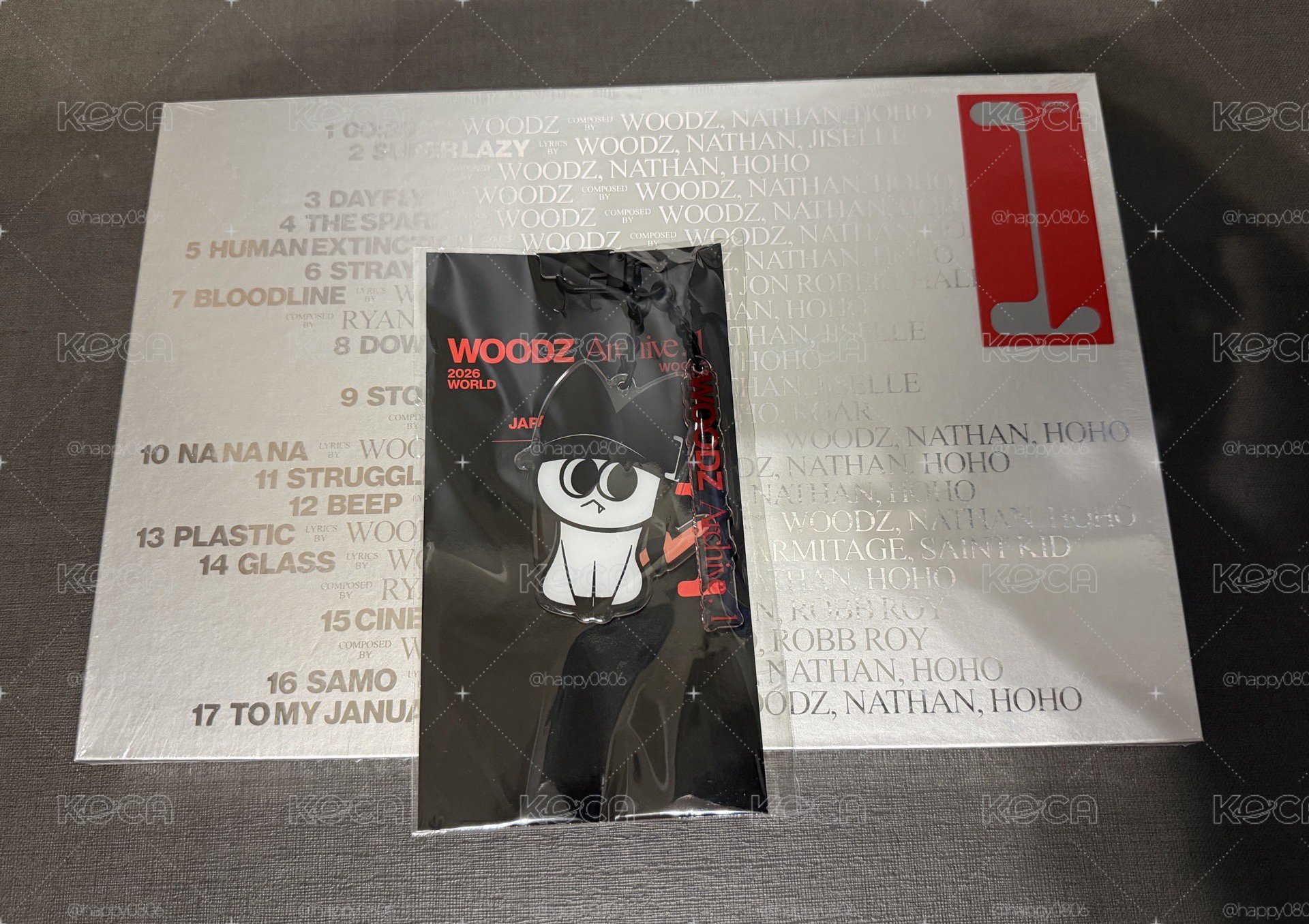 WOODZ 日本限定 鑰匙圈吊飾+Main版未拆專