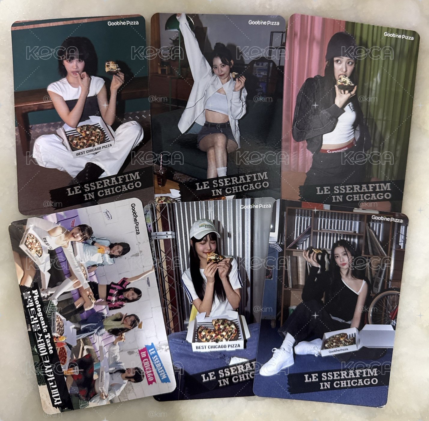 LESSERAFIM PIZZA卡 一套(六張)