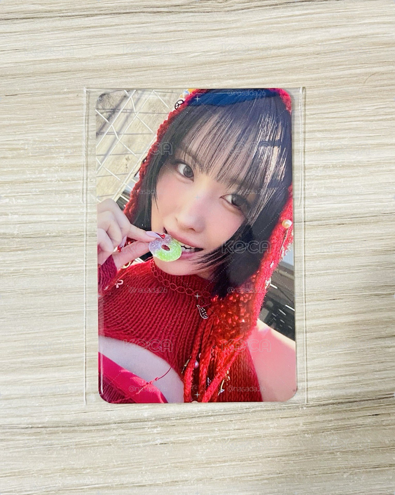 TWICE正規四 fans 特典卡 紅帽桃
