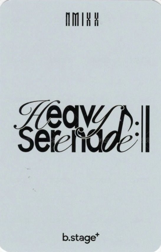 Heavy Serenade bstage 預售 特典卡  背面