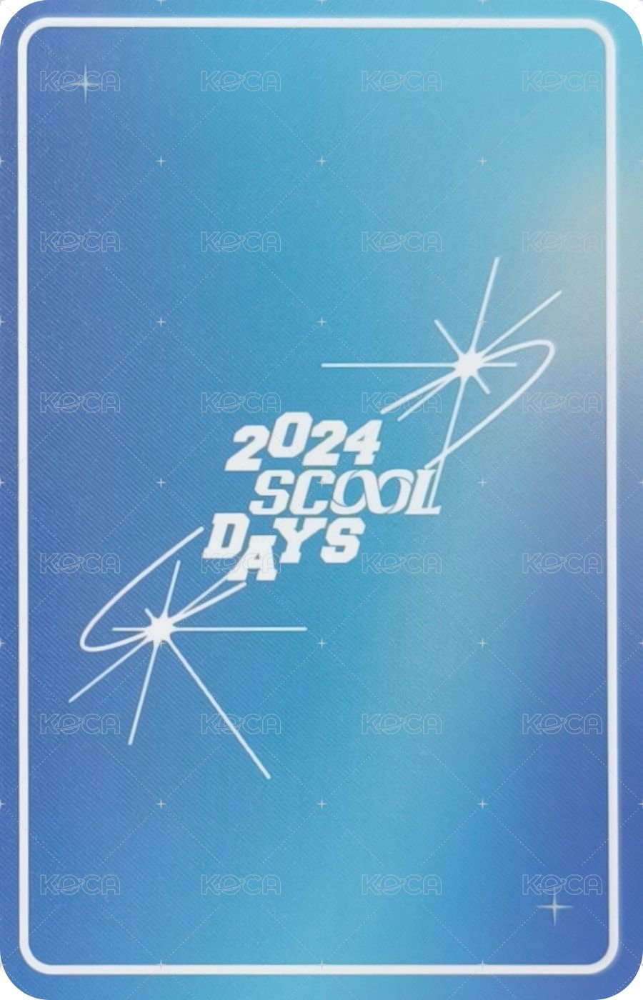 2024 SCOOL DAYS 紀念專輯 專輯卡  背面