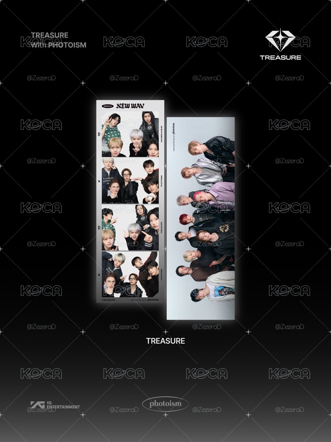 (6/5 18:00前下單 可6/9寄出）TREASURE NEW WAV photoism 人生四格卡 1組兩張 代印
