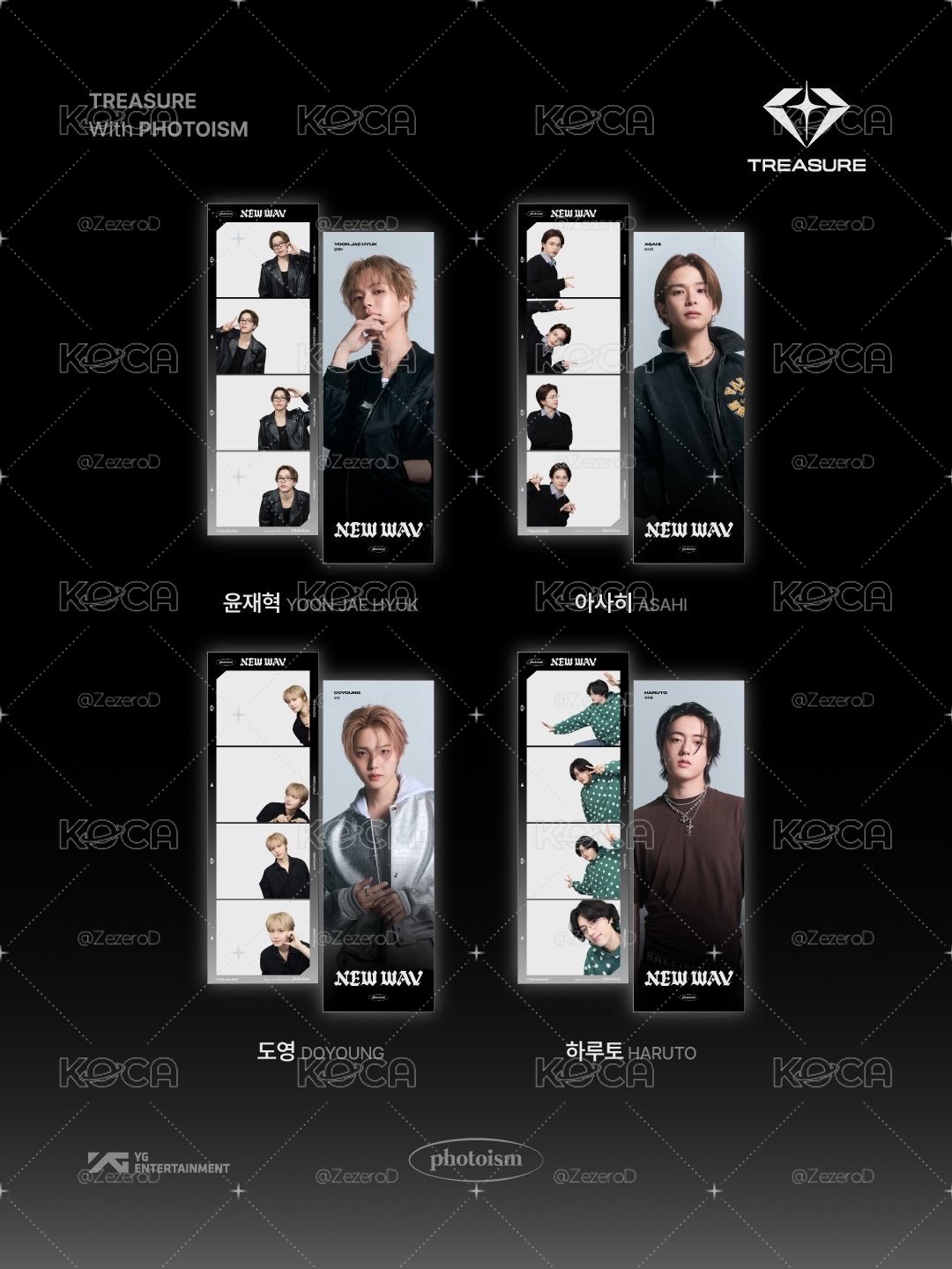 (6/5 18:00前下單 可6/9寄出）TREASURE NEW WAV photoism 人生四格卡 1組兩張 代印