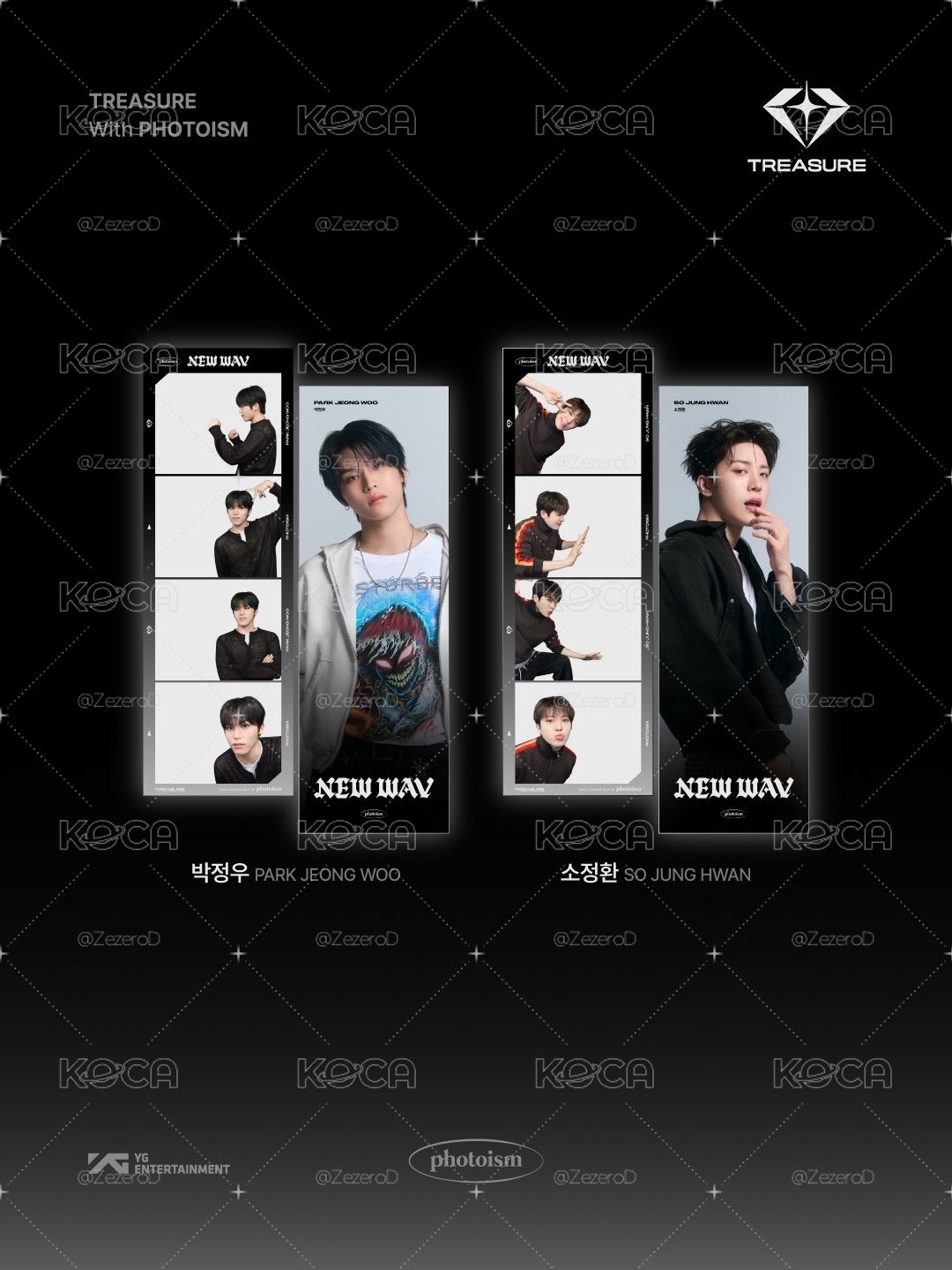 (6/5 18:00前下單 可6/9寄出）TREASURE NEW WAV photoism 人生四格卡 1組兩張 代印