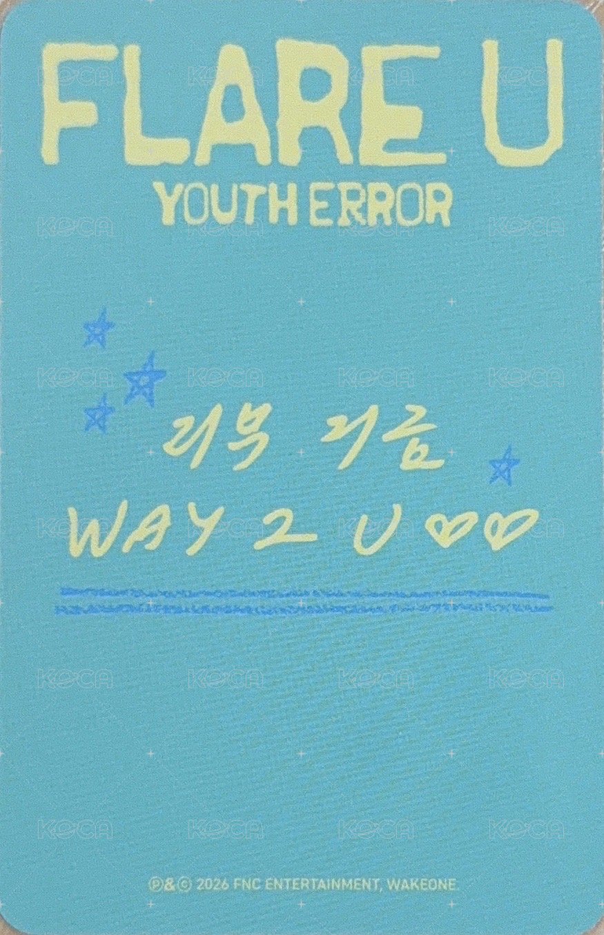 YOUTH ERROR Crayon ver. 專輯卡  背面
