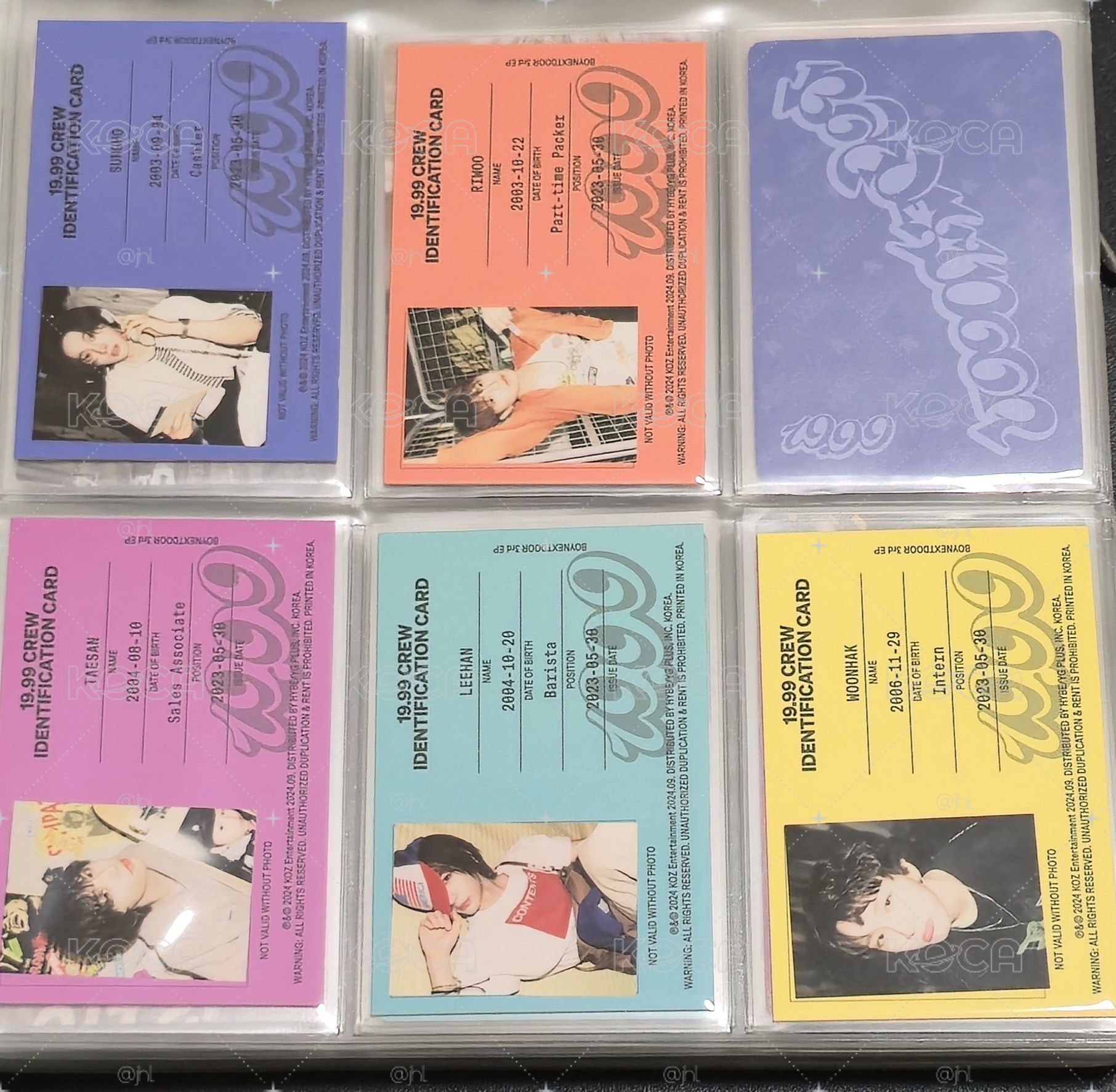BOYNEXTDOOR 19.99 ID卡