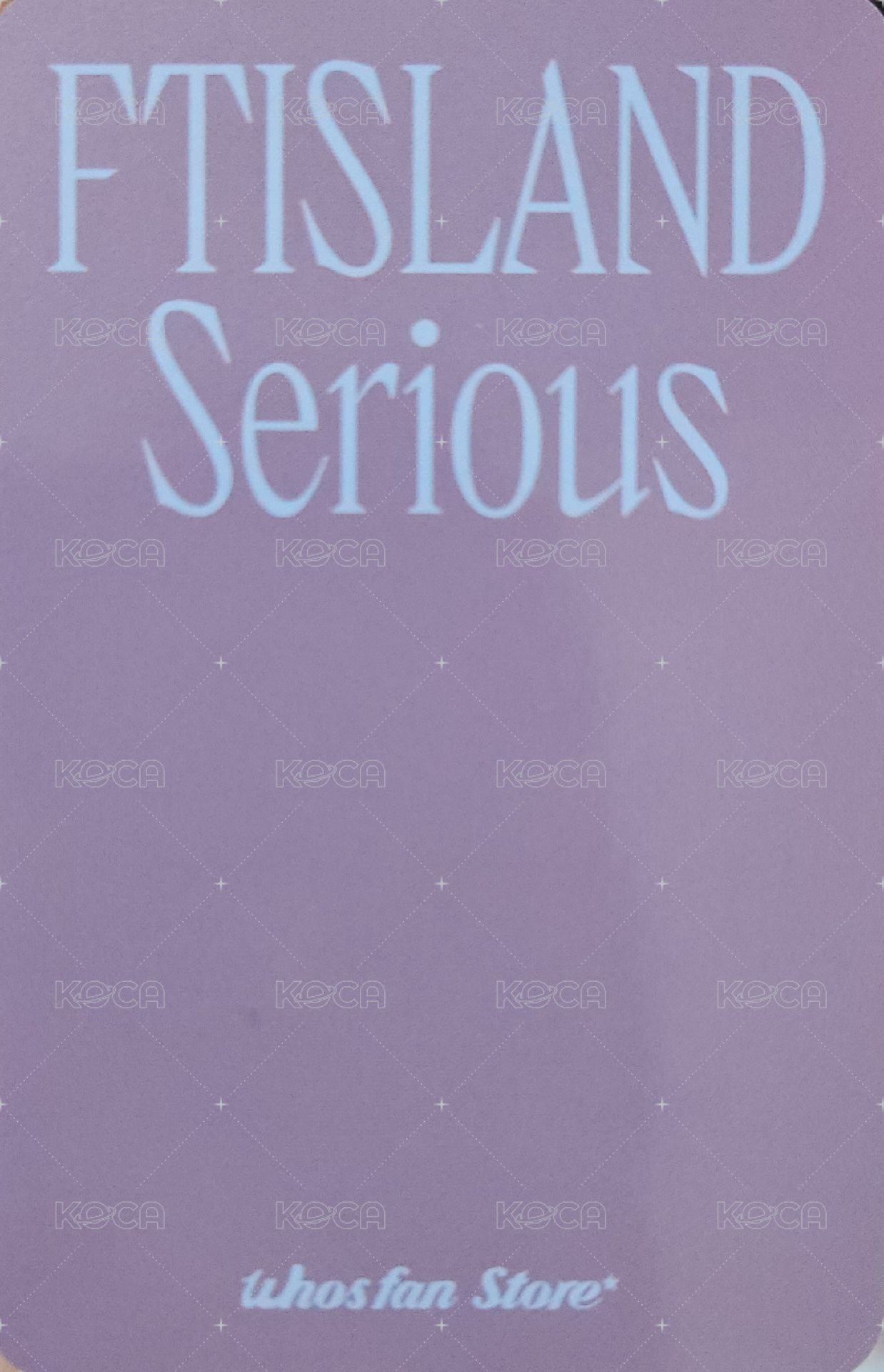 Serious wf 簽售卡  背面