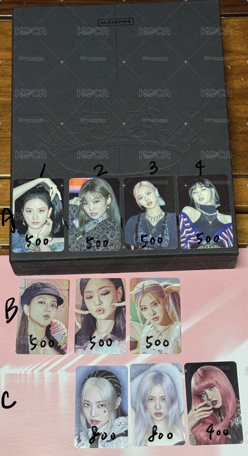 BLACKPINK 4+1 The album photobook 小卡 空專 全專