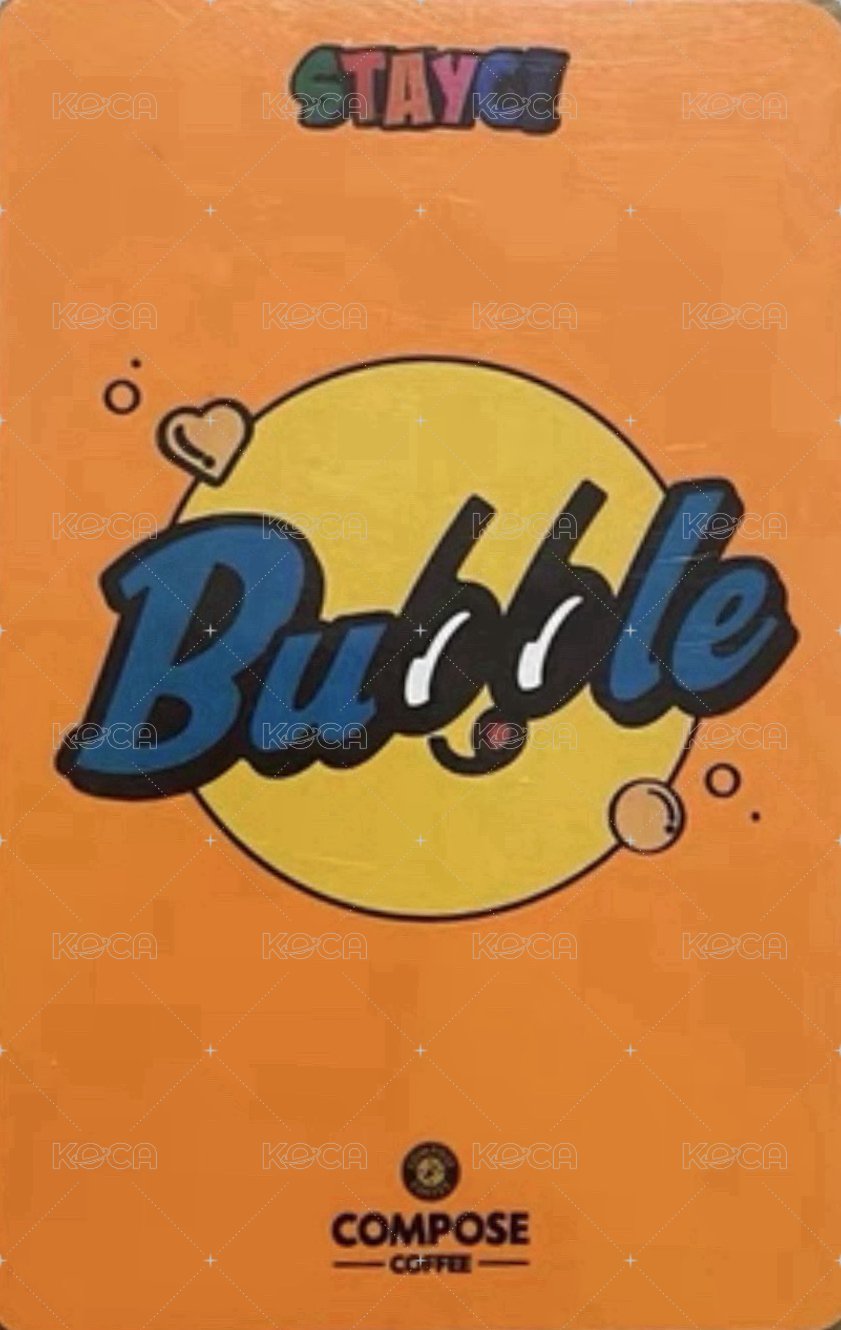 Bubble   compose飲料團卡 特典卡  背面