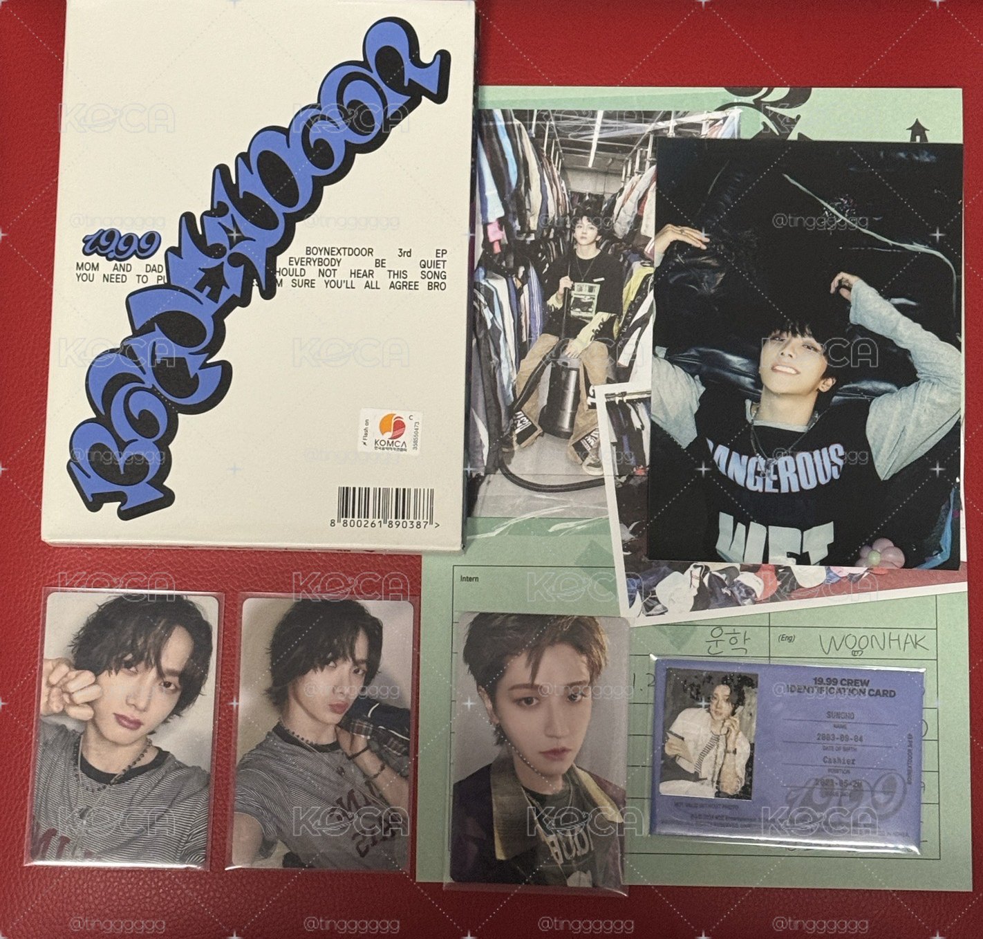 BOYNEXTDOOR 19.99 專輯 Dangerous ver 全專