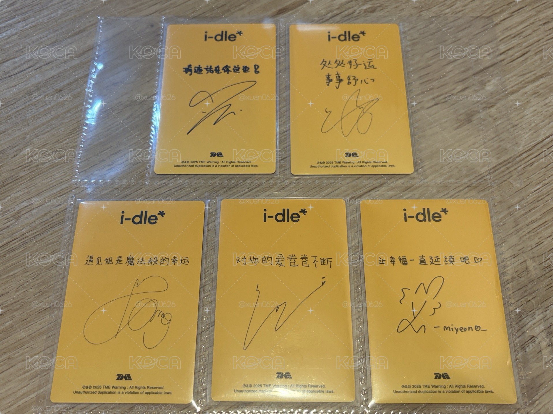 idle日專臻想卡