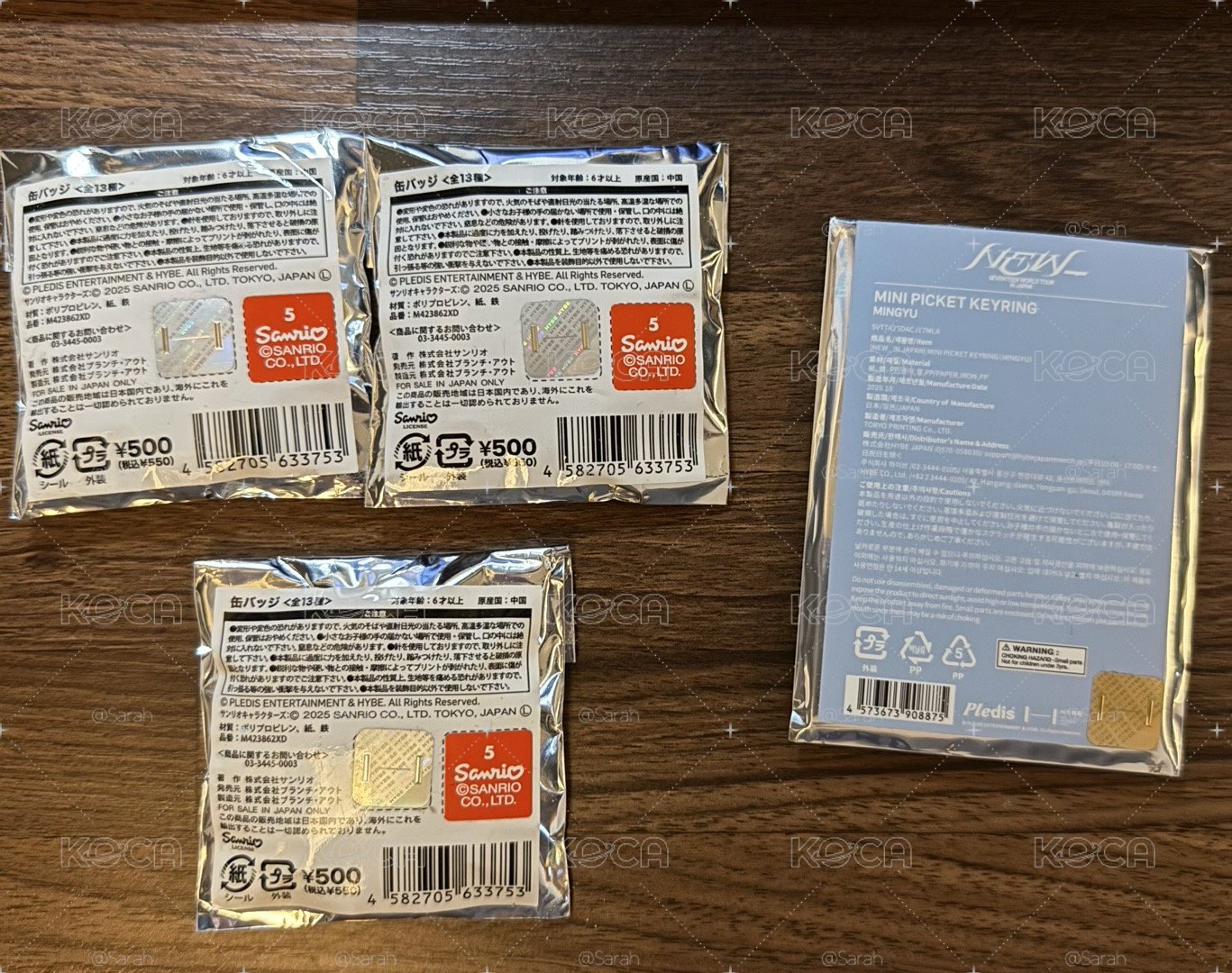 三麗鷗未拆徽章+ New 未拆奎小扇