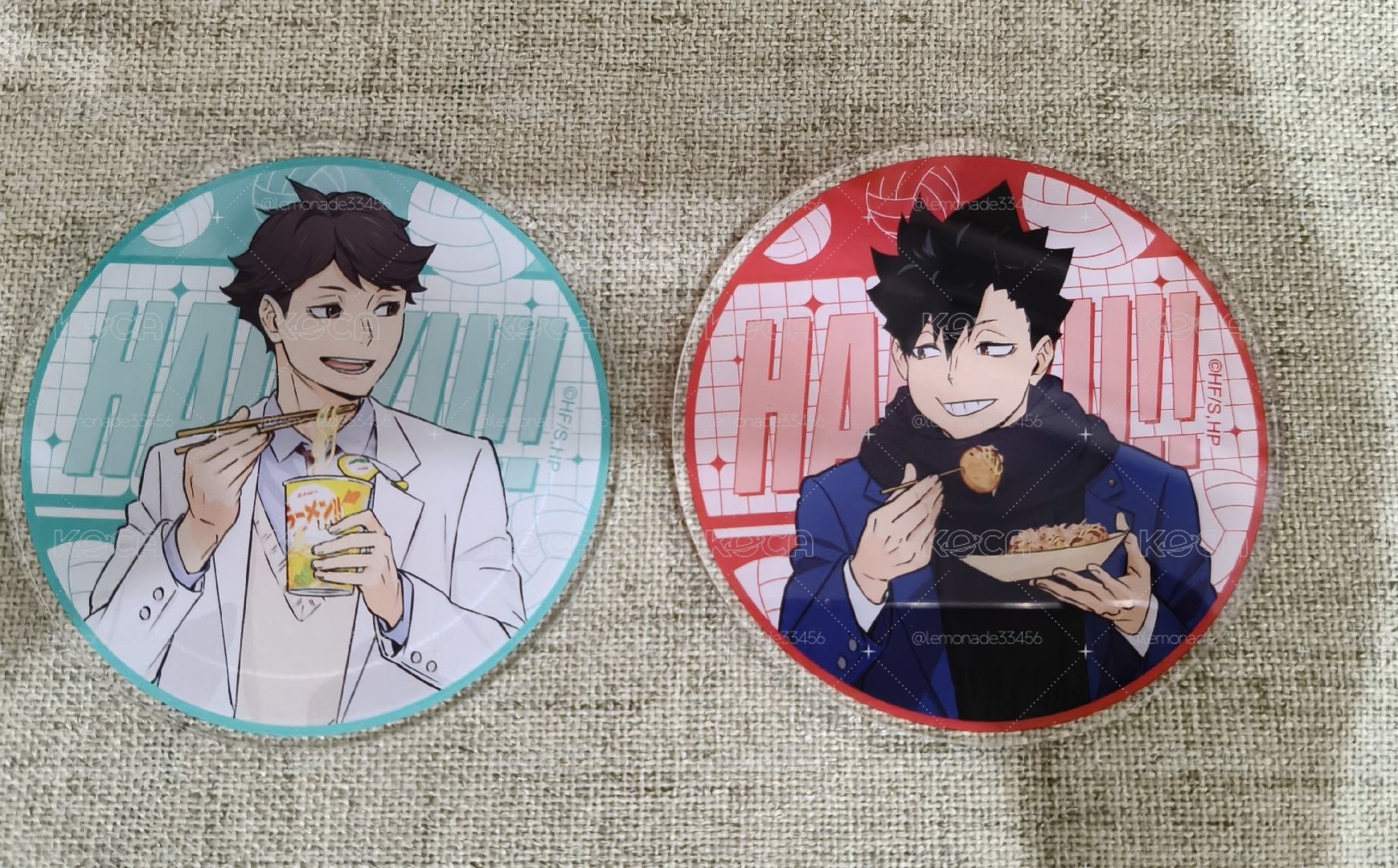 及川黑尾暖呼呼杯墊