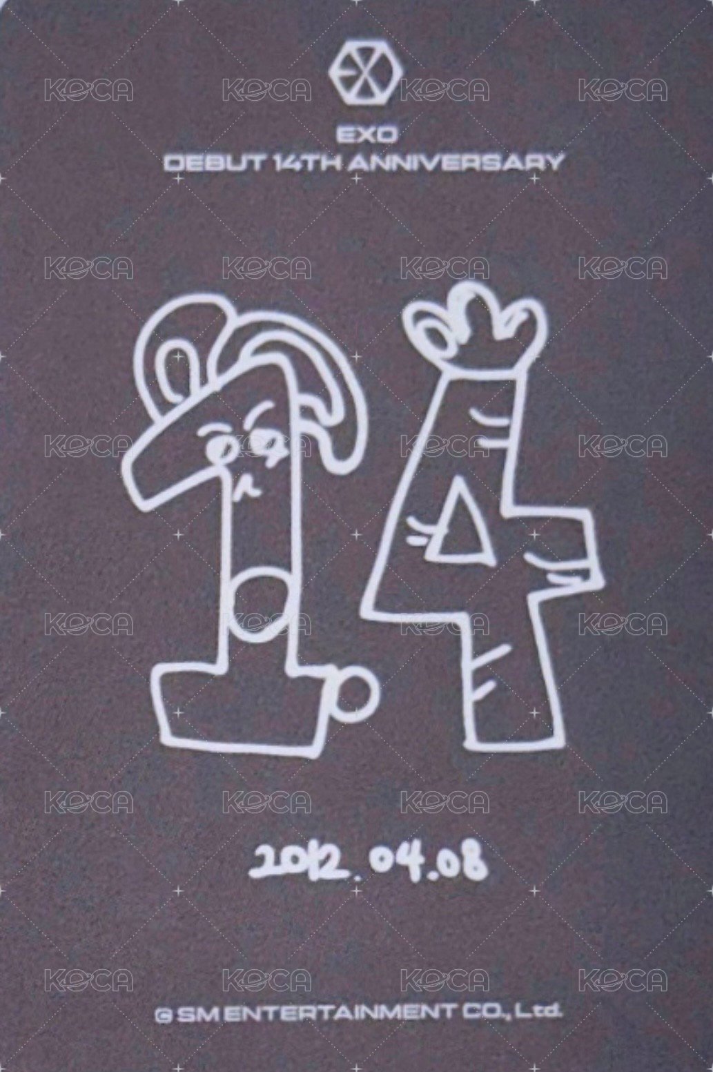 14週年 周邊卡 卡套勉 背面