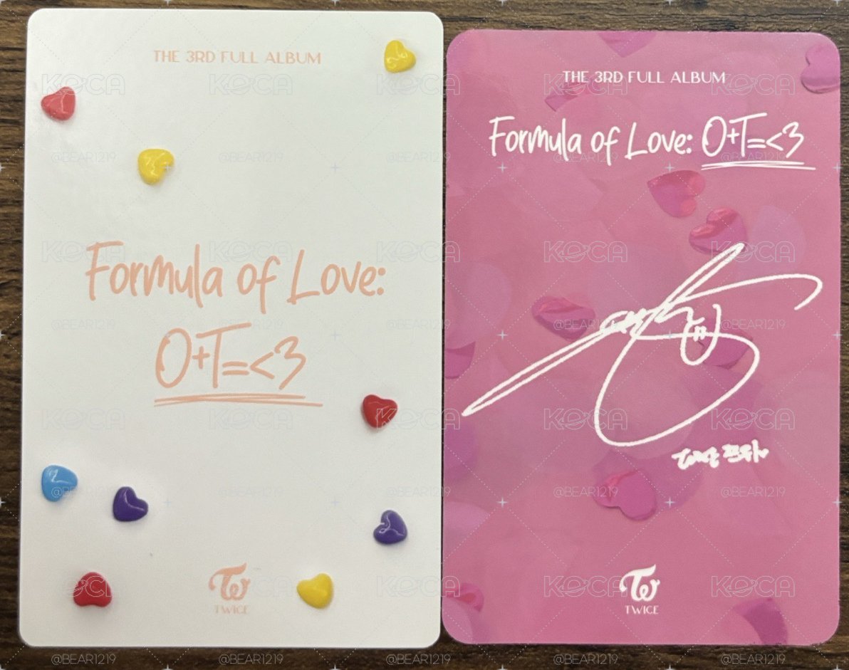 子瑜💙Formula of Love: O+T=<3專卡小盤