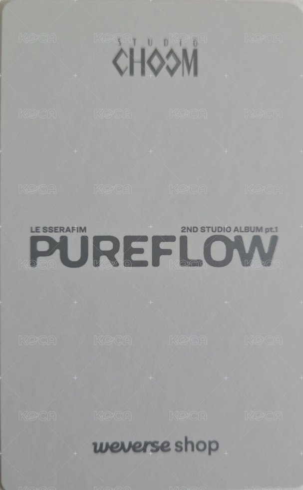 PUREFLOW wvs studio choom 特典卡 單封ver. 背面