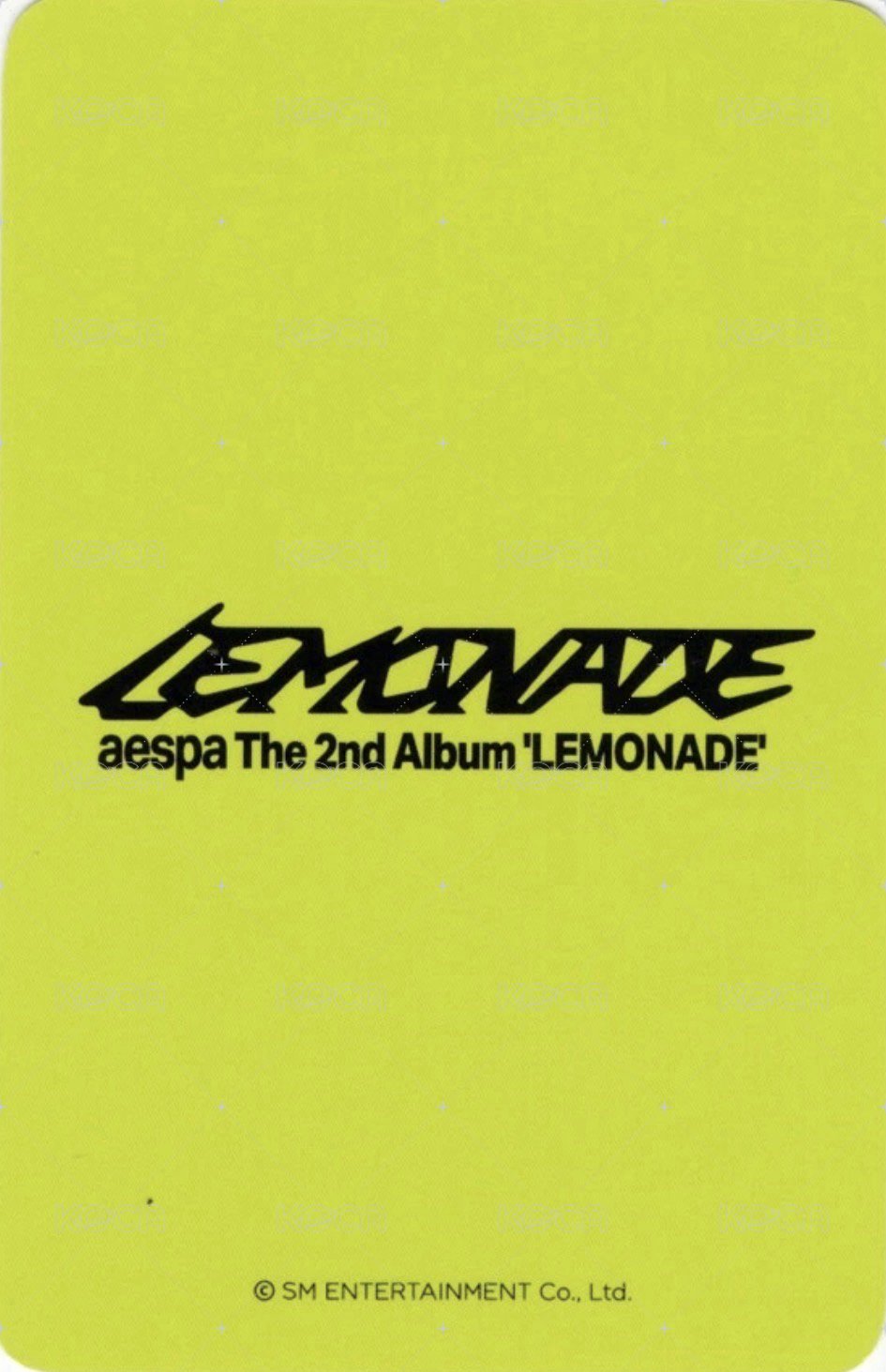 LEMONADE k4 特典卡  背面