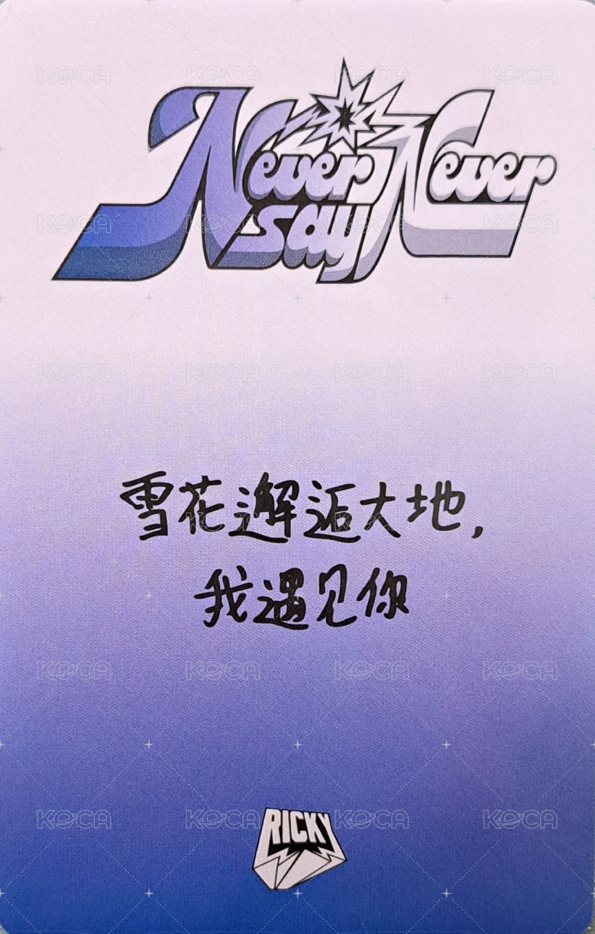 正規一 yzy 上海 簽售卡  背面