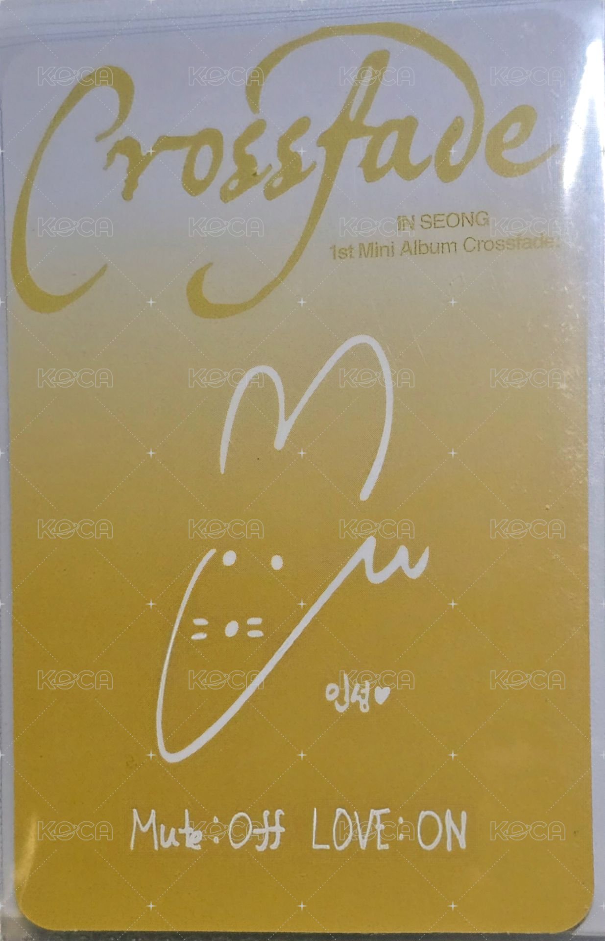 IN SEONG 1st Mini Album [Crossfade:] covered me ver. 專輯卡  背面