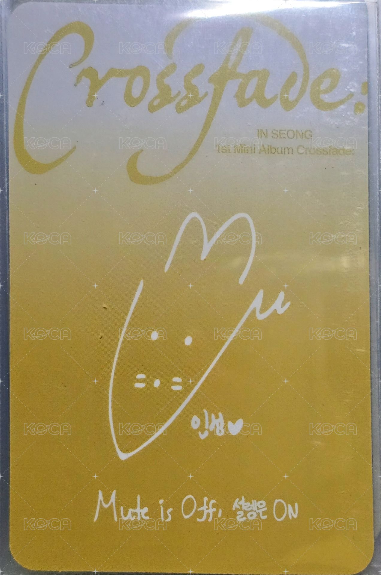 IN SEONG 1st Mini Album [Crossfade:] covered me ver. 專輯卡  背面