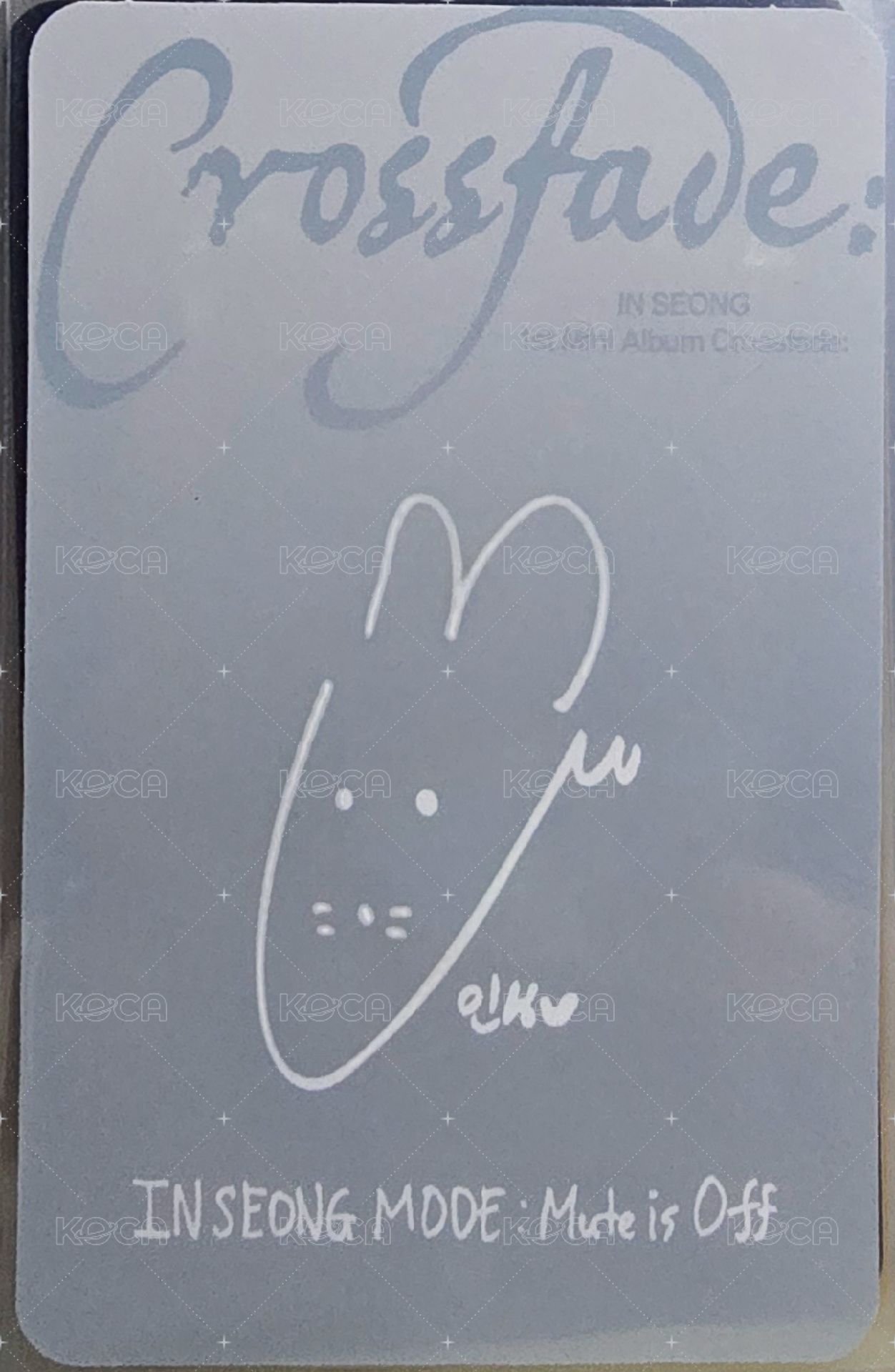IN SEONG 1st Mini Album [Crossfade:] real me ver. 專輯卡  背面