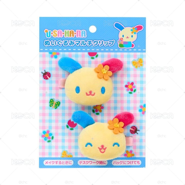 日本三麗鷗 花小兔毛絨髮夾組