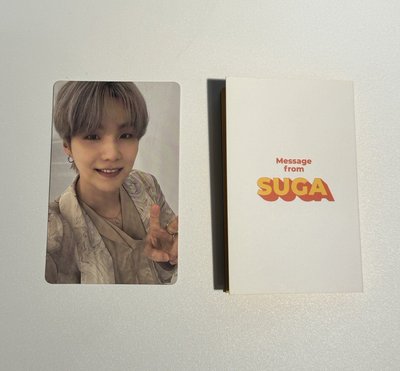 SUGA proof專卡 奶油訊息卡