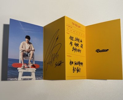 SUGA proof專卡 奶油訊息卡