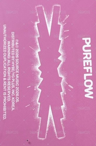 PUREFLOW 黑膠 專輯卡 (Hot Pink Glitter ver.) 背面