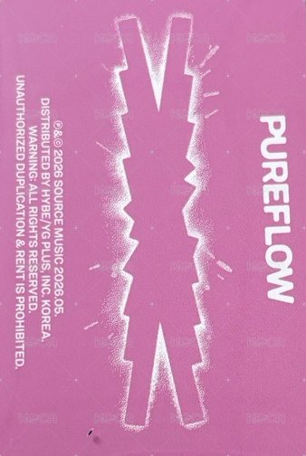 PUREFLOW 黑膠 專輯卡 (Hot Pink Glitter ver.) 背面