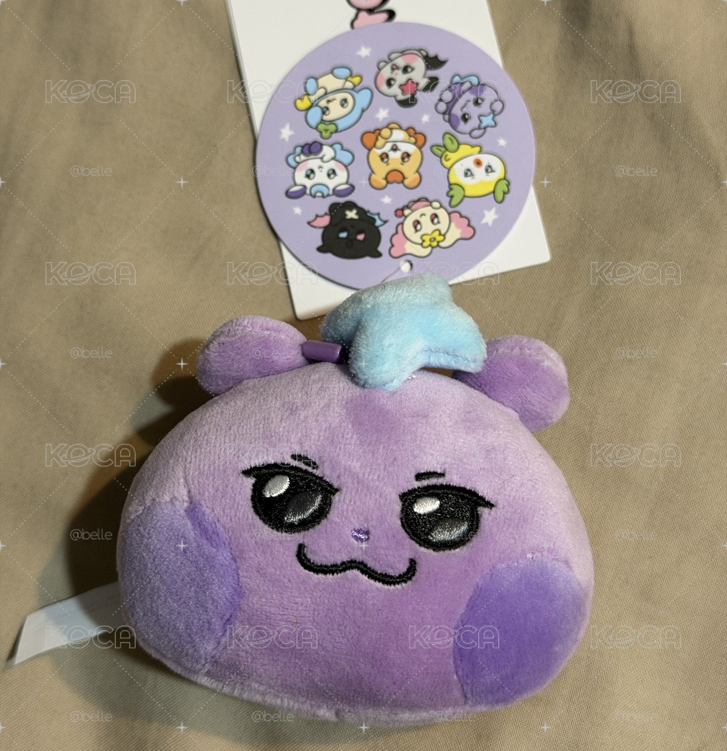 紫色茄子｜MIGHTEEZ 鑰匙圈吊飾 FACE PLUSH KEYRING