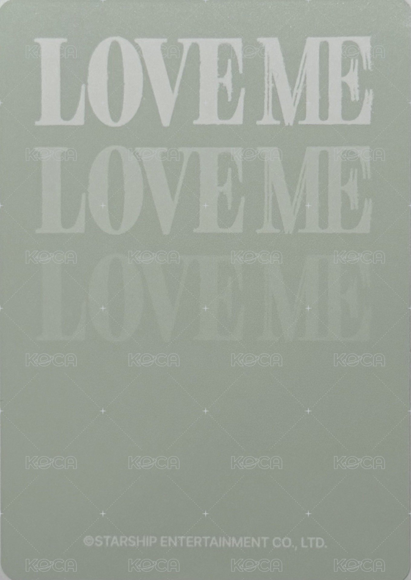 LOVE ME 星船 PB預售 特典卡  背面