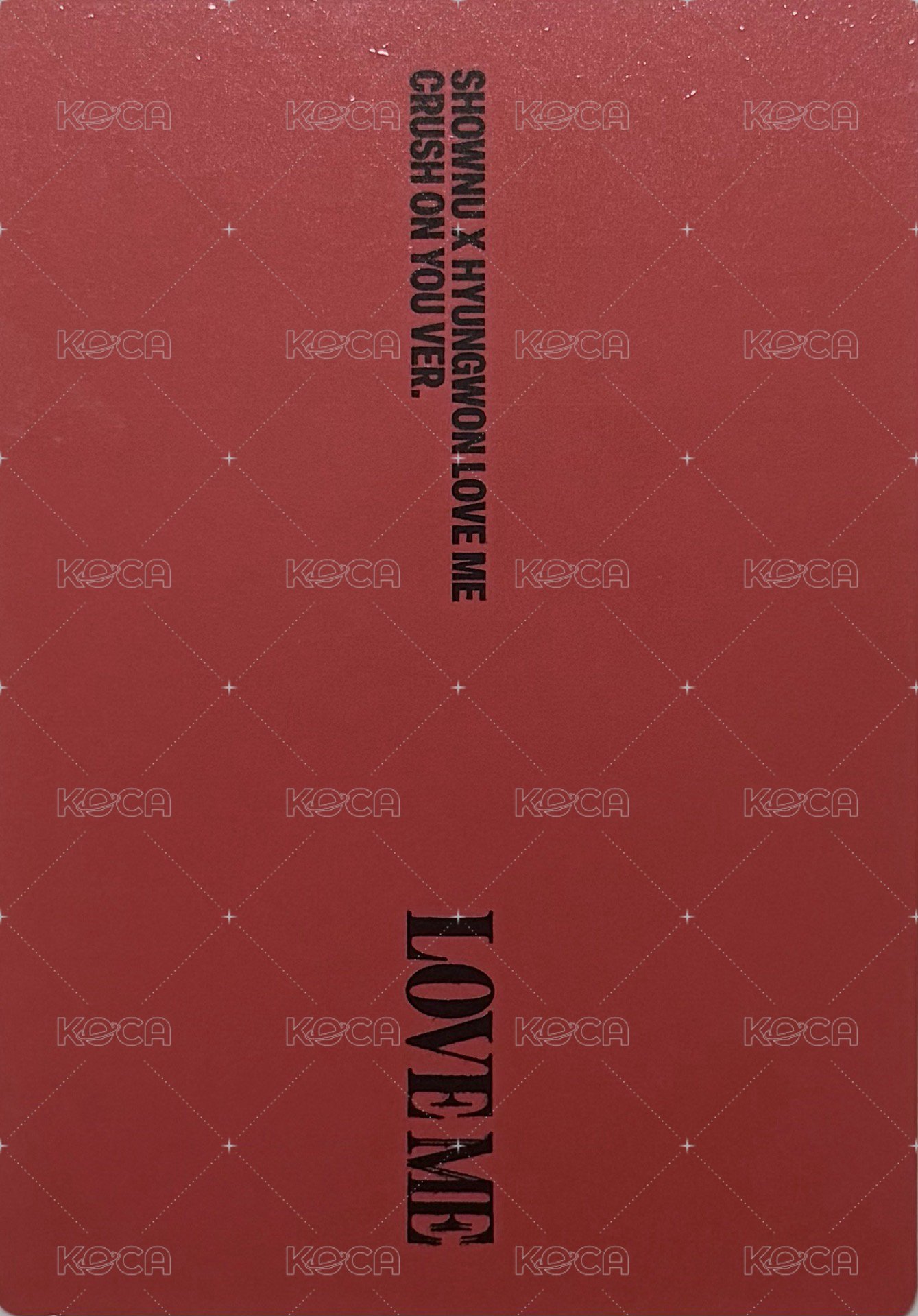 LOVE ME “crush on you” 專輯卡  背面
