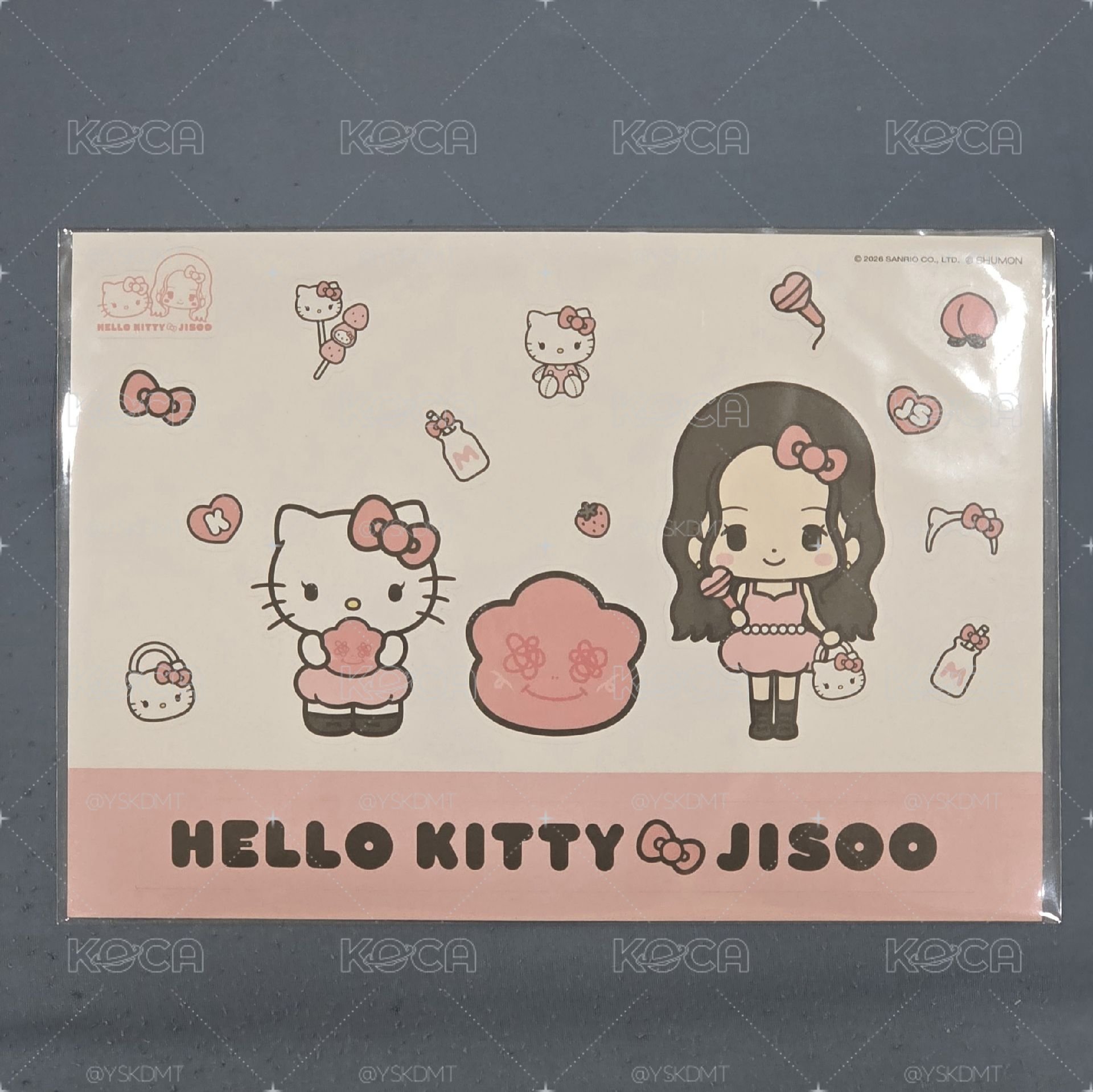 JISOO x HELLO KITTY 快閃店滿額貼紙