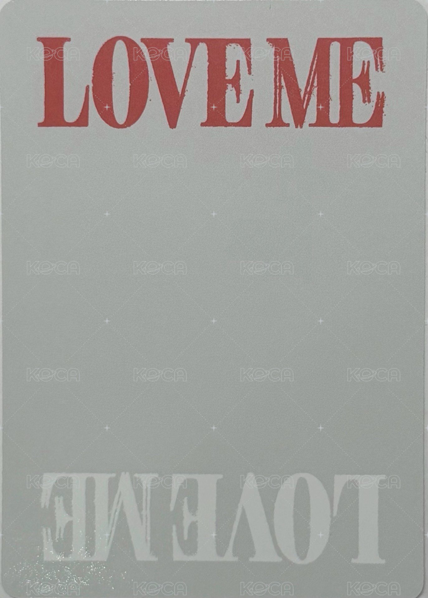 LOVE ME 單封 專輯卡  背面