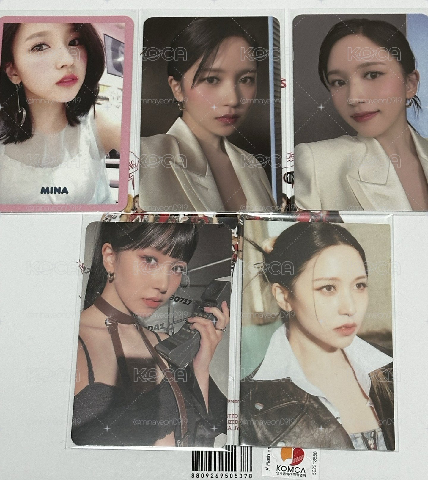 TWICE Mina小卡五張