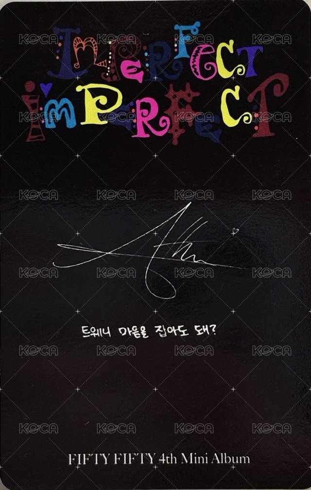 Imperfect-I'mperfect Messy me ver. 專輯卡  背面