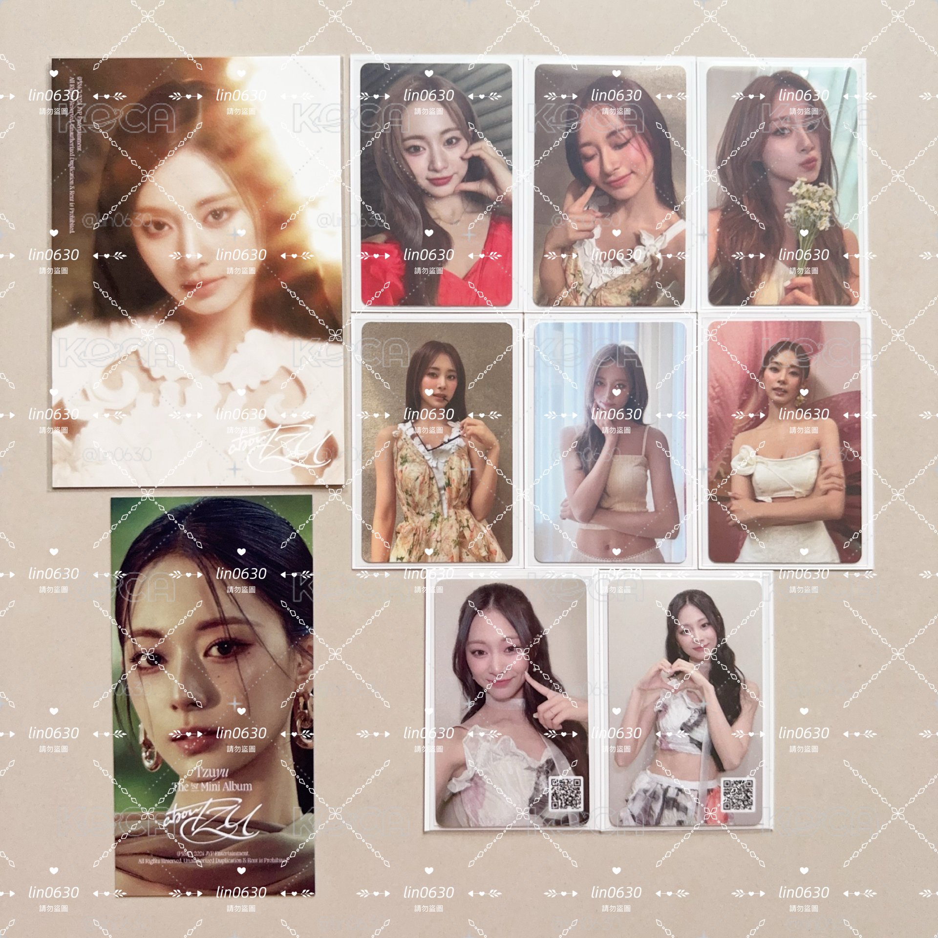 盤出 TWICE 子瑜 solo 全通路特典卡 黑膠卡 幸運卡 aboutzu