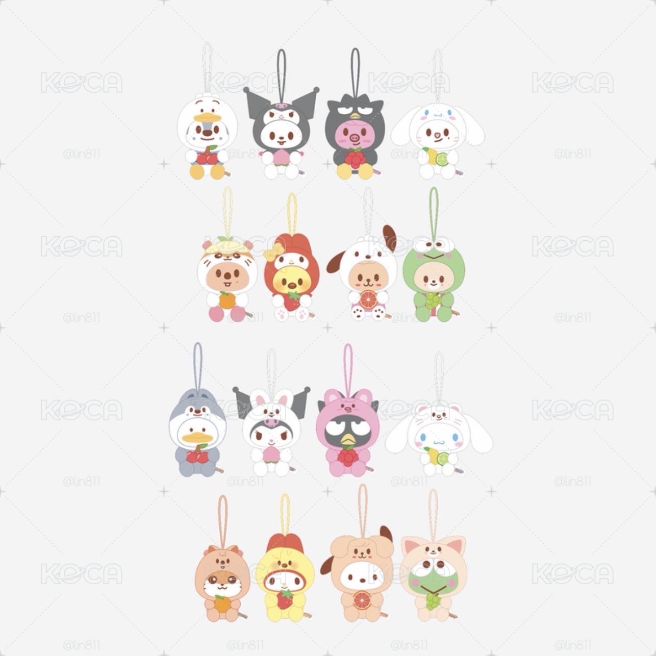 Skzoo x sanrio 10cm 香薰毛絨娃娃