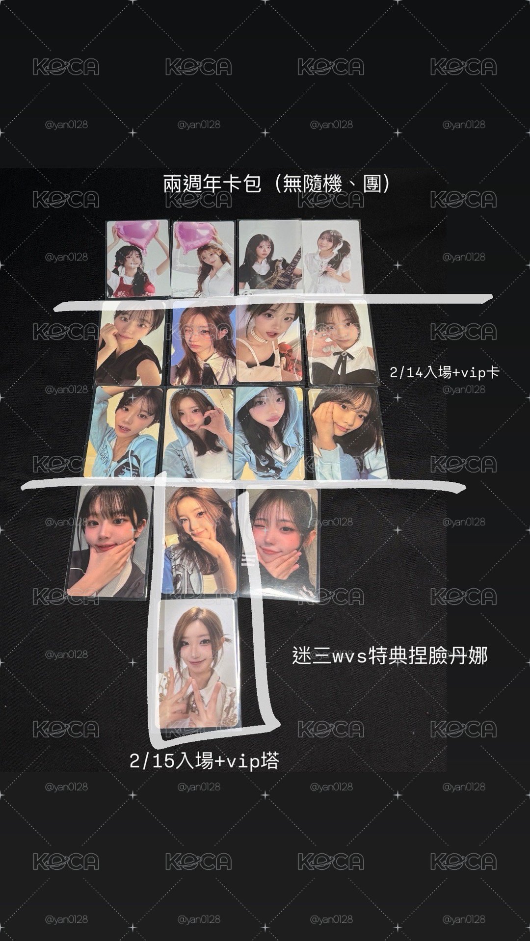 兩週年卡包/世巡台北場入場+vip卡/迷三wvs特典