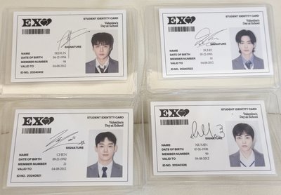 EXO🤍2024年曆🤍學生證🪪