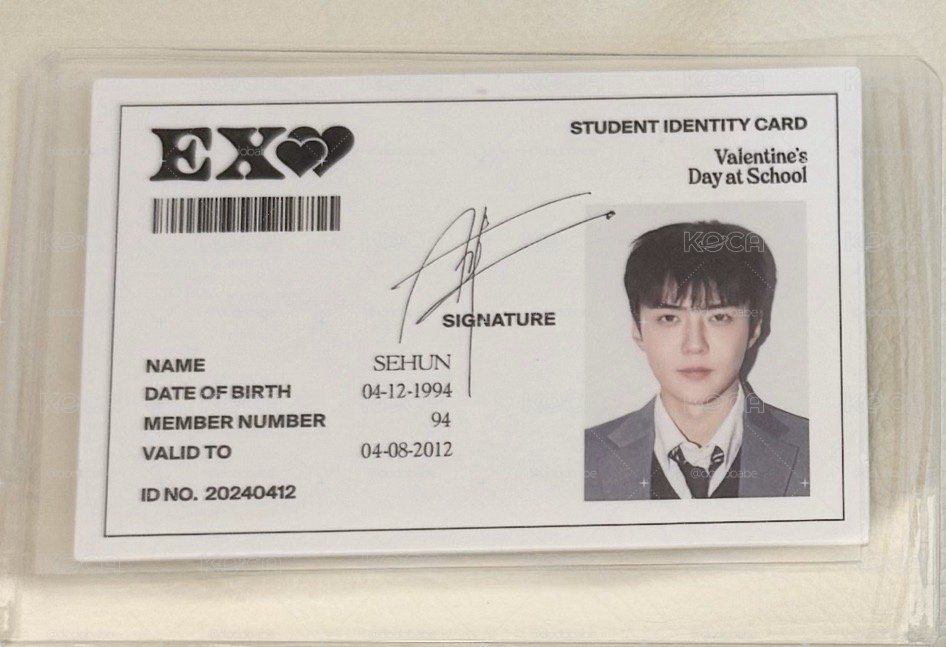 EXO🤍2024年曆🤍學生證🪪