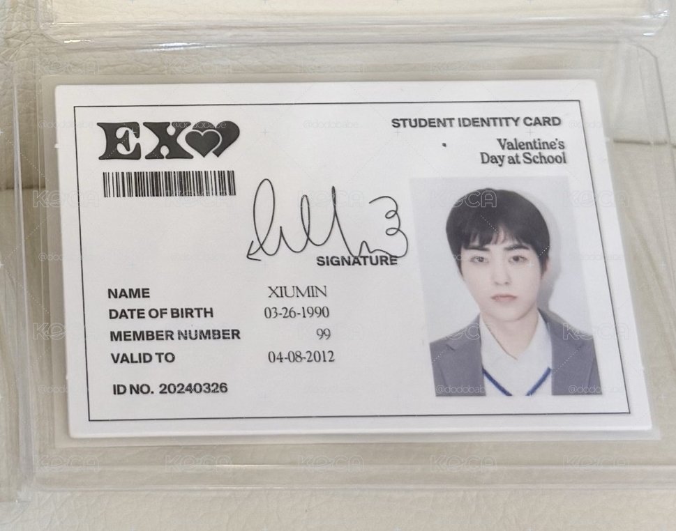 EXO🤍2024年曆🤍學生證🪪