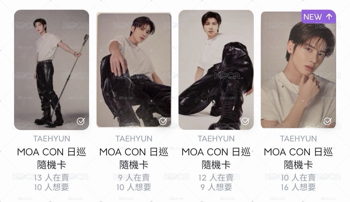 TXT｜MOA CON 日巡卡包 顯四張