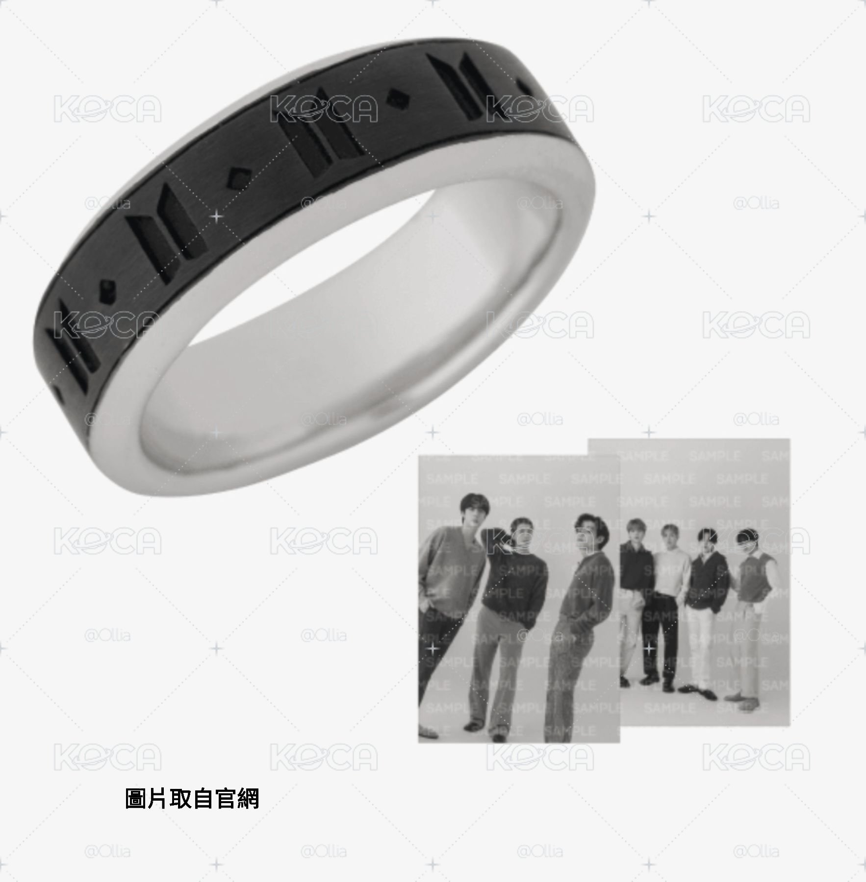 BTS MONOCHROME RING BLACK. KR14